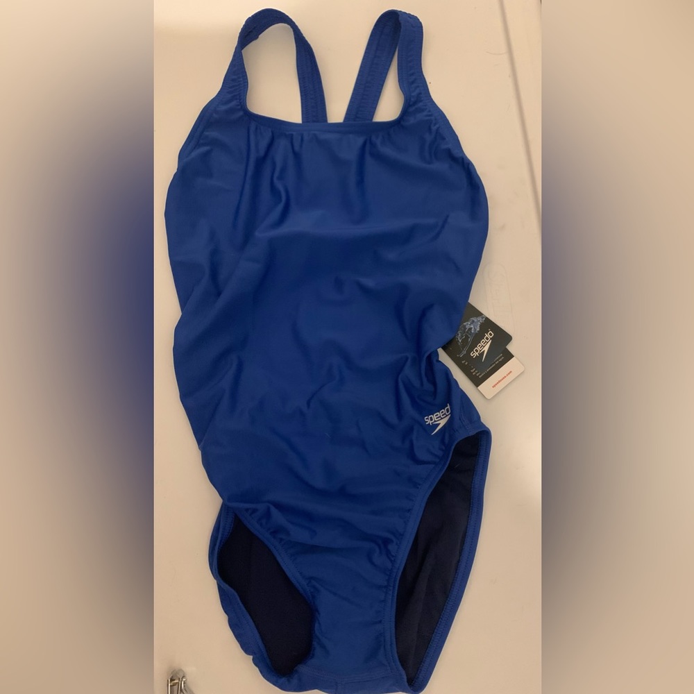 NWT Speedo Women’s One Piece Athletic Swimsuit Size 10 - Picture 7 of 10